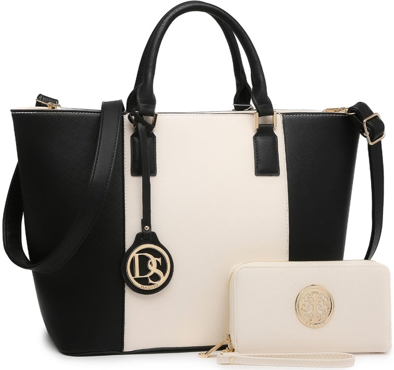 Dasein Satchel Purse Handbag for Women Large Shoulder Work Tote Bag With Matching Wallet - Image 1