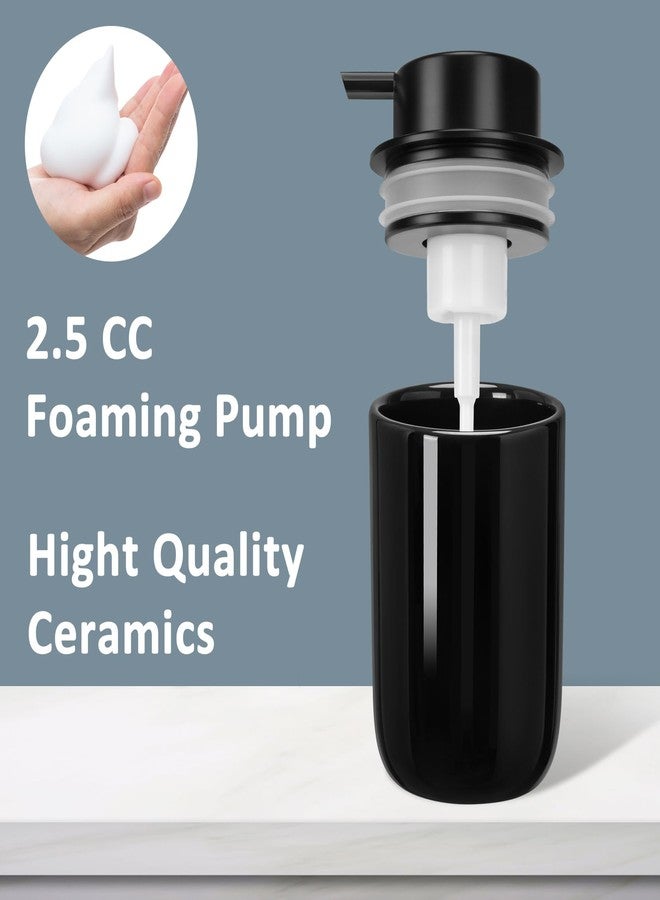 TOOZFO Soap Foaming Dispenser Ceramic with Easy-to-Press Pump Hand Foam Dispenser for Shampoo Bathroom Countertop 13.5 oz - Image 3