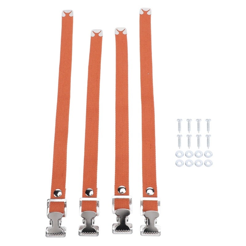 Adjustable Drywall Stilts Straps: Brown Abrasion Resistant Woven Nylon - Secure Aluminum Alloy Buckle Replacement Stilt Leg Straps for Drywall Work, Painting, Decorating and Clown Shows - Image 1