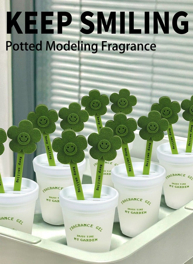 معطر هواء جل معطر للهواء، معطر هواء معطر لطيف للغاية على شكل زهرة، مصنوع من زيوت عطرية نباتية طبيعية، مناسب لغرفة المعيشة والمكتب والخزانة والسيارة والمرحاض والحمام (بنكهة الليمون) - 190 جم - Image 2