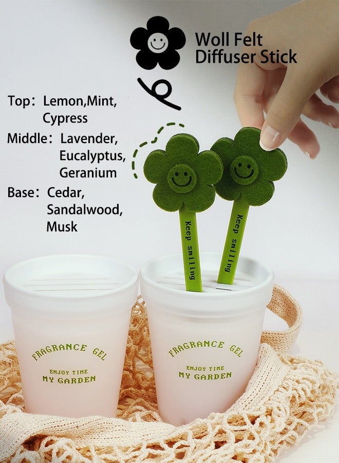 معطر هواء جل معطر للهواء، معطر هواء معطر لطيف للغاية على شكل زهرة، مصنوع من زيوت عطرية نباتية طبيعية، مناسب لغرفة المعيشة والمكتب والخزانة والسيارة والمرحاض والحمام (بنكهة الليمون) - 190 جم - Image 3