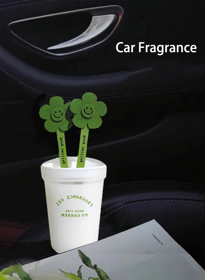 معطر هواء جل معطر للهواء، معطر هواء معطر لطيف للغاية على شكل زهرة، مصنوع من زيوت عطرية نباتية طبيعية، مناسب لغرفة المعيشة والمكتب والخزانة والسيارة والمرحاض والحمام (بنكهة الليمون) - 190 جم - Image 4