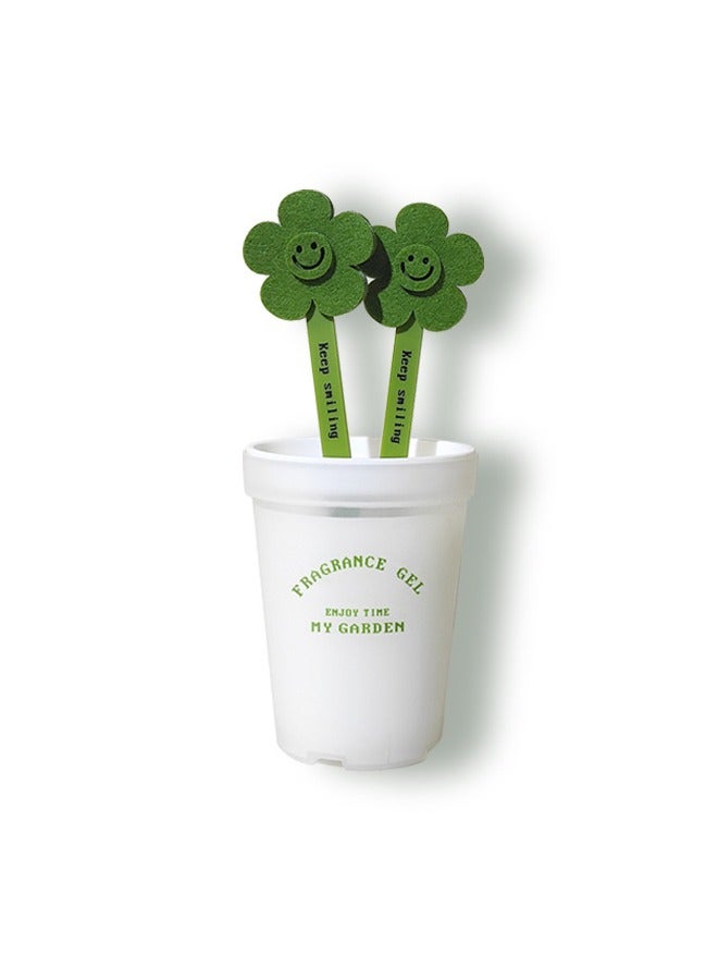 معطر هواء جل معطر للهواء، معطر هواء معطر لطيف للغاية على شكل زهرة، مصنوع من زيوت عطرية نباتية طبيعية، مناسب لغرفة المعيشة والمكتب والخزانة والسيارة والمرحاض والحمام (بنكهة الليمون) - 190 جم - Image 1