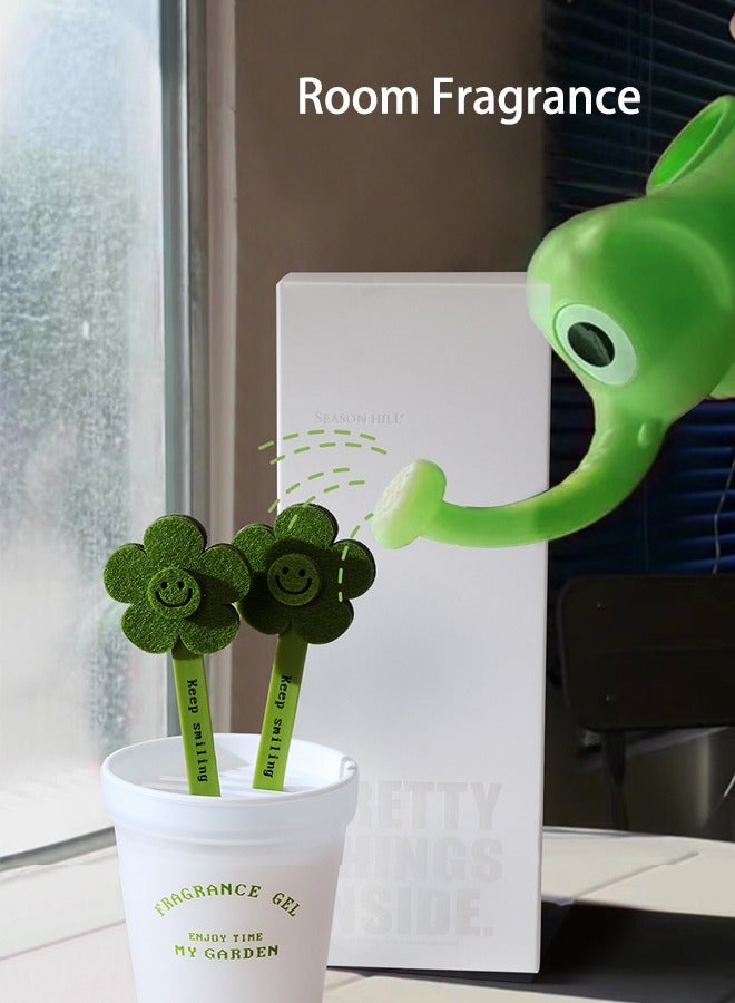معطر هواء جل معطر للهواء، معطر هواء معطر لطيف للغاية على شكل زهرة، مصنوع من زيوت عطرية نباتية طبيعية، مناسب لغرفة المعيشة والمكتب والخزانة والسيارة والمرحاض والحمام (بنكهة الليمون) - 190 جم - Image 5