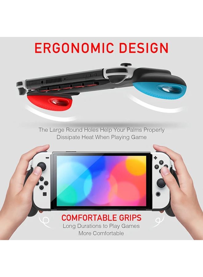 متوافق مع Switch OLED غطاء قبضة مريحة بتصميم مطور مع 5 فتحات ألعاب ملحق Switch مريح (القطع 001) - Image 4