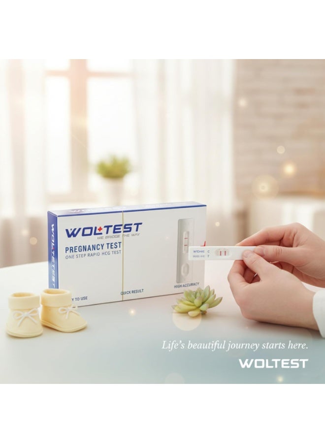 Wolube One-Step Rapid HCG Pregnancy Test – High Accuracy, Easy-to-Use Home Detection Kit, Fast & Reliable Results - Image 3