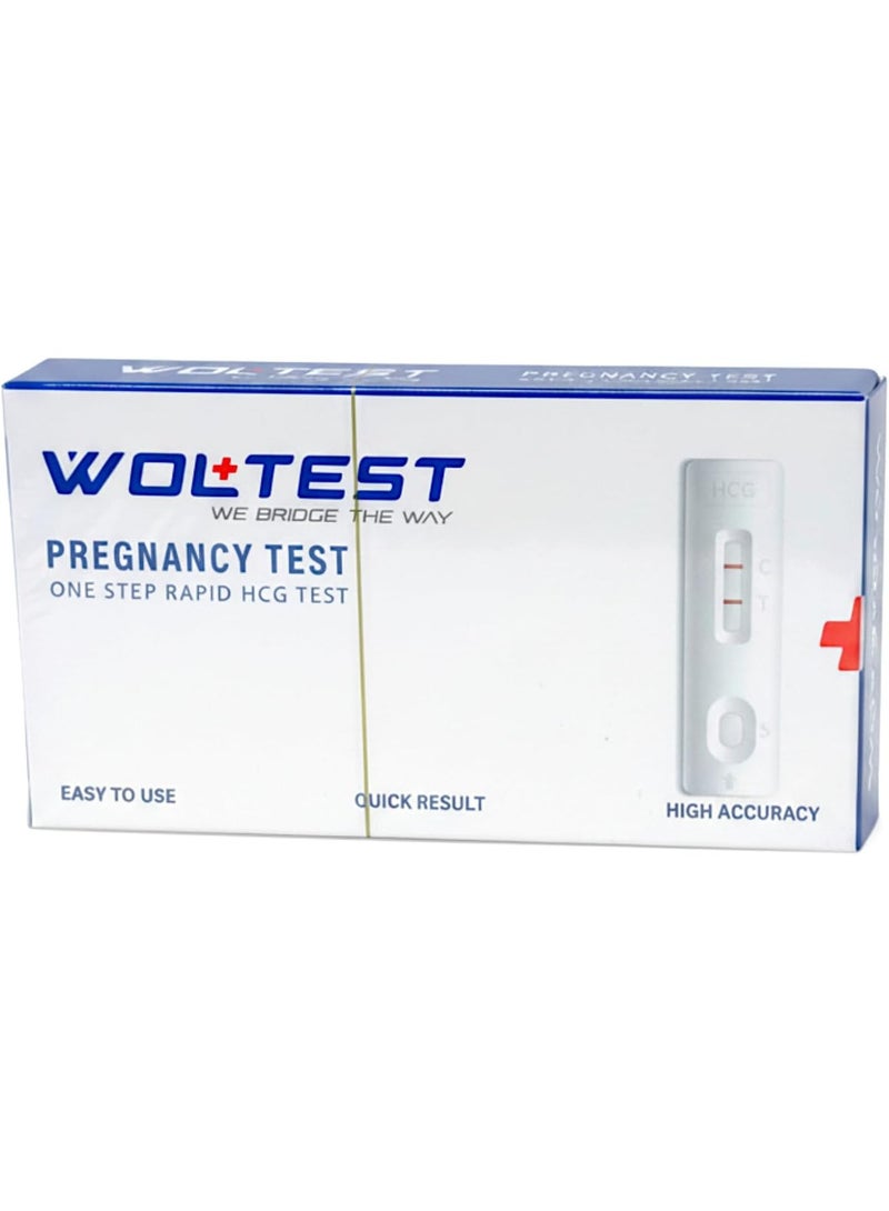 Wolube One-Step Rapid HCG Pregnancy Test – High Accuracy, Easy-to-Use Home Detection Kit, Fast & Reliable Results - Image 1