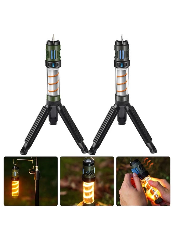 Generic 3 in 1 Camping Light USB Rechargeable Telescoping Tripod Outdoor Light Waterproof Flashlight with Triangle Bracket for Outdoor  - Image 2