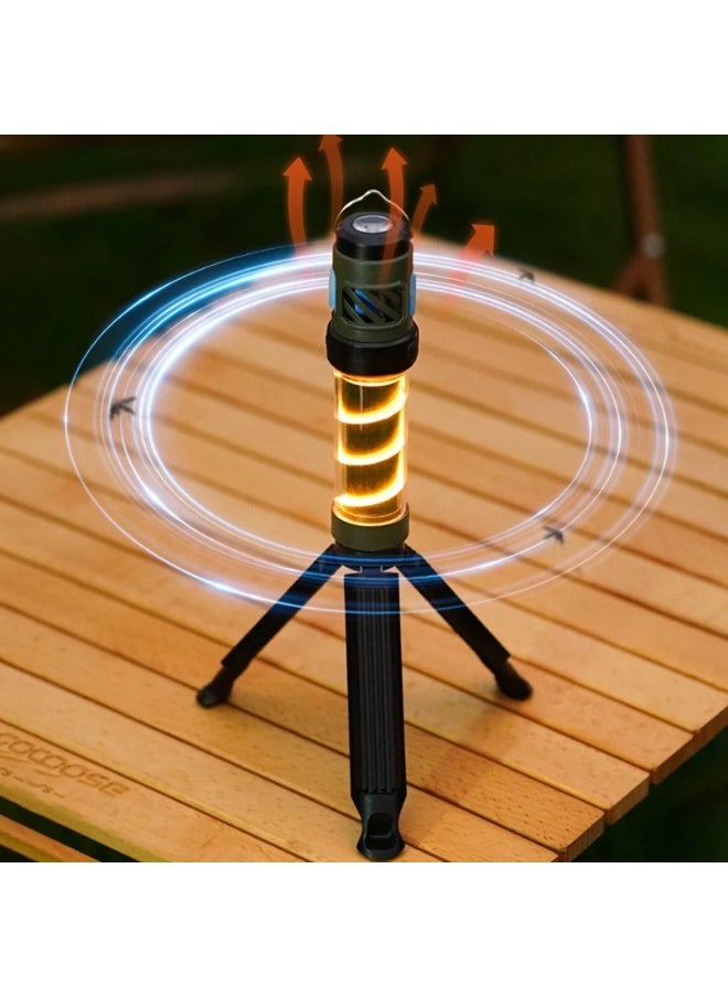 Generic 3 in 1 Camping Light USB Rechargeable Telescoping Tripod Outdoor Light Waterproof Flashlight with Triangle Bracket for Outdoor  - Image 4