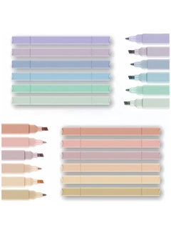 Generic 12-Pack Dual Tip Aesthetic Cute Pastel Highlighter Pen, No Bleed, Highlighter Markers for Office, Study Accessory Supplies  - Image 3