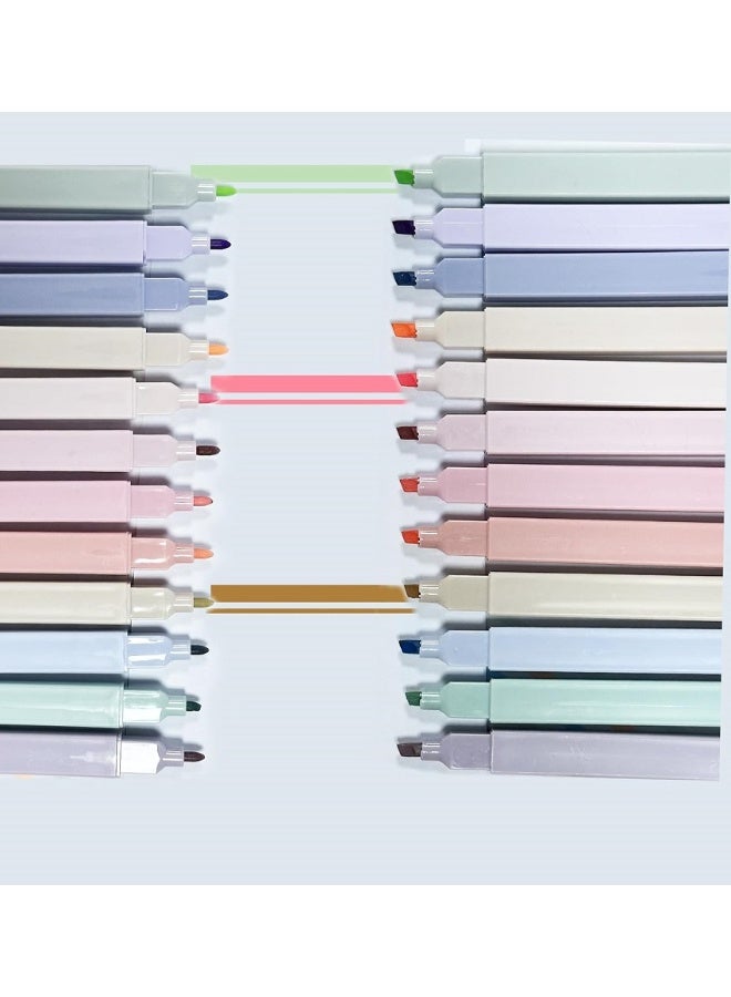 12-Pack Dual Tip Aesthetic Cute Pastel Highlighter Pen, No Bleed, Highlighter Markers for Office, Study Accessory Supplies - Image 3