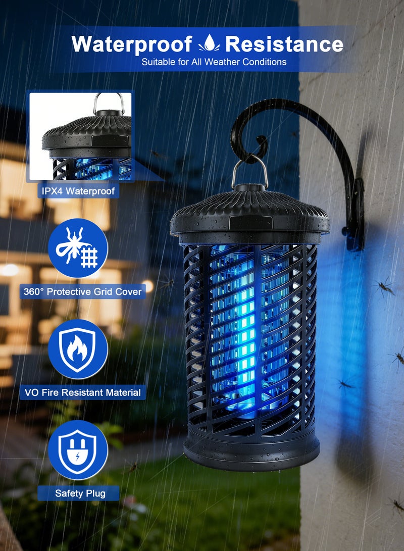Necomi Electric Bug Zapper Indoor/Outdoor, 18W/3000V High Powered Mosquito Zappers Killer, IPX4 Waterproof Insect Fly Swatter Zapper Mosquito Trap Outdoor, Fly Traps, Insect Killer for Home,Garden,Backyard, Camping - Image 4