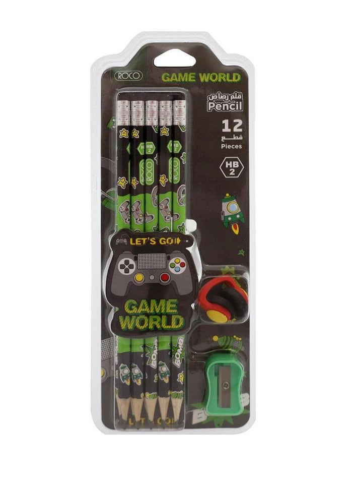 روكو طقم أدوات مكتبية جيم أوفر – ١٢ قطعة، ألوان متنوعة - Image 1