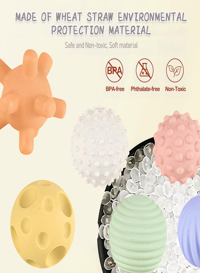 ROHSCE Sensory Balls for Babies - 6 Pack, Ball for Toddlers 1-3, Soft & Textured Montessori Baby Toys 6 to 12 Months, Wheat Straw Toddler Balls for Infant Development - Image 5