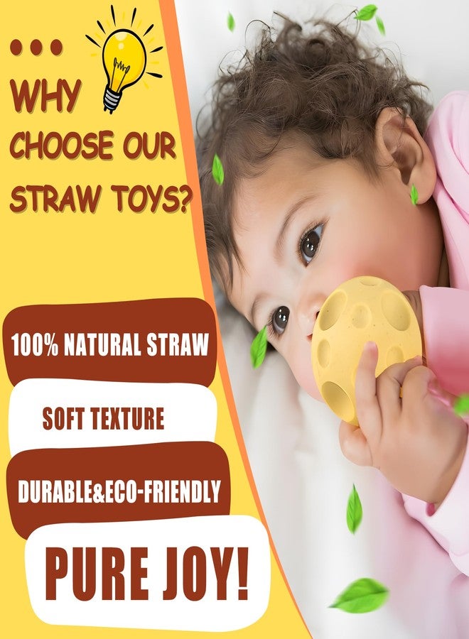 ROHSCE Sensory Balls for Babies - 6 Pack, Ball for Toddlers 1-3, Soft & Textured Montessori Baby Toys 6 to 12 Months, Wheat Straw Toddler Balls for Infant Development - Image 3