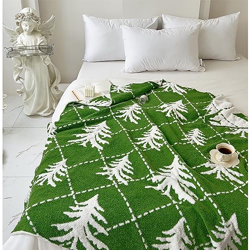REPRECONF Ultra Soft Cozy Christmas Tree Green Pine Fluffy Microfiber Knitted Throw Blanket Lightweight Blanket for Sofa Couch Bed Travel 50"X60"¡­ - Image 3