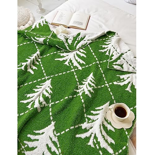 REPRECONF Ultra Soft Cozy Christmas Tree Green Pine Fluffy Microfiber Knitted Throw Blanket Lightweight Blanket for Sofa Couch Bed Travel 50"X60"¡­ - Image 4