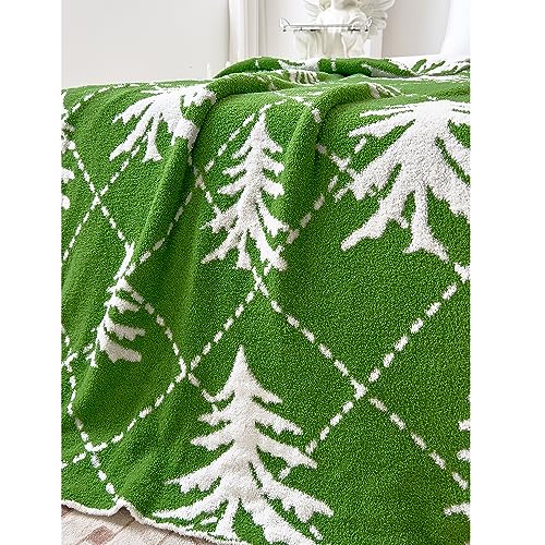 REPRECONF Ultra Soft Cozy Christmas Tree Green Pine Fluffy Microfiber Knitted Throw Blanket Lightweight Blanket for Sofa Couch Bed Travel 50"X60"¡­ - Image 5