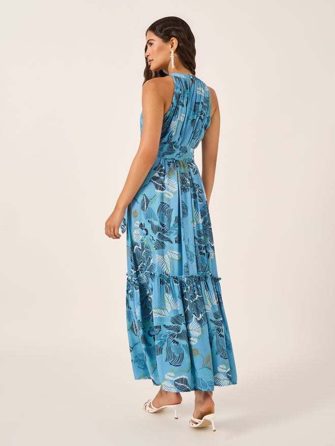 Styli Floral Halter Maxi Dress - Image 5