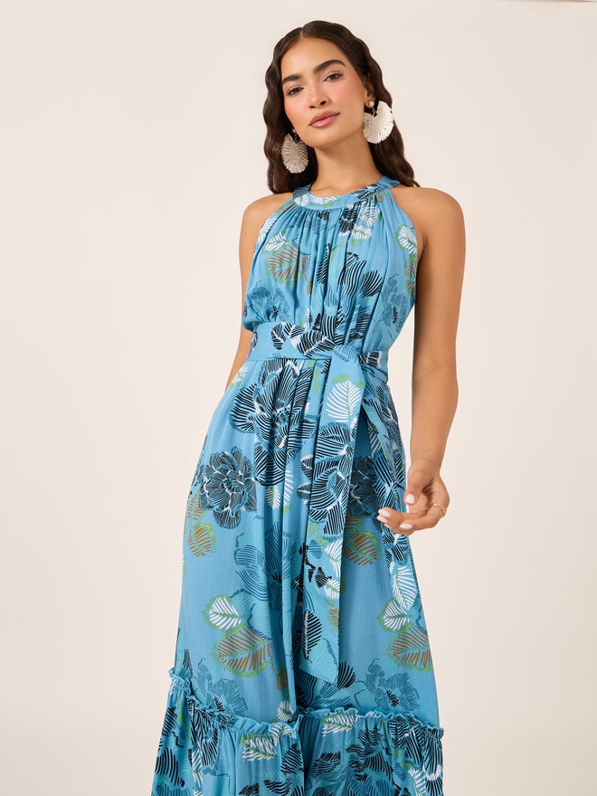 Styli Floral Halter Maxi Dress - Image 3