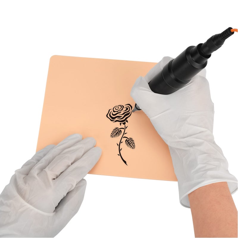 10pcs Blank Tattoo Practice Skin High Resilience Double Sides Soft Silicone Practice Skin for Beginners 1mm - Image 1