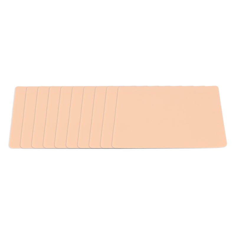 10pcs Blank Tattoo Practice Skin High Resilience Double Sides Soft Silicone Practice Skin for Beginners 1mm - Image 2