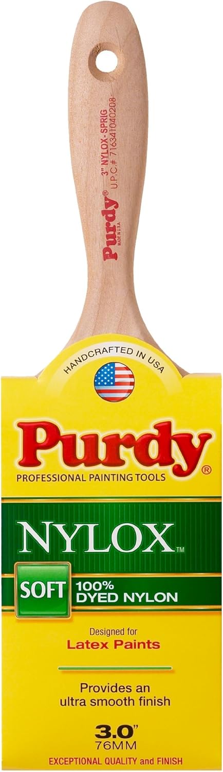 Purdy 144380230 Nylox Series Sprig Flat Trim Paint Brush 3 inch - Image 1