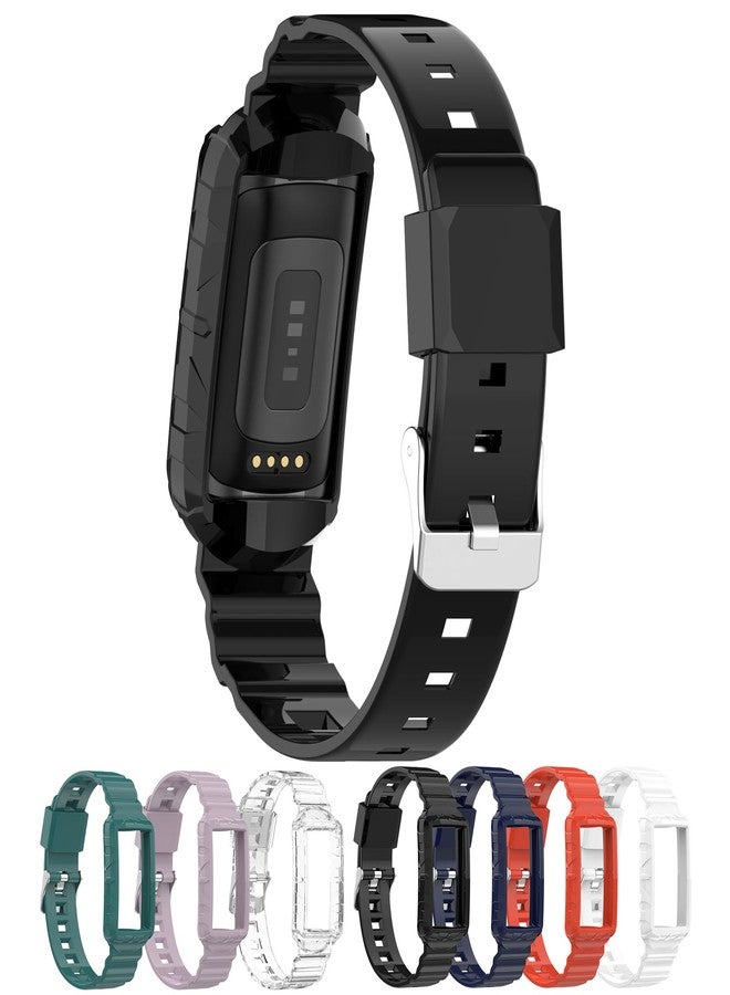 Disscool Replacement Wristbands Compatible with Fitbit Charge 6/Charge 5/Charge 4/Charge 3, Adjustable Soft Silicone Wrist Strap Integrated Band with Protective Case with Quick Release Watch - Image 4