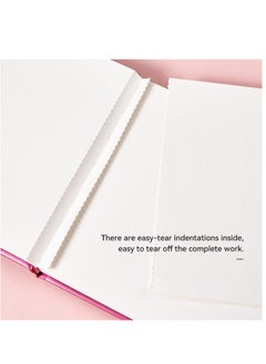 Excefore Portable Watercolor Paper, Hot Press Watercolor Journal,50% Cotton 140 lb/300gsm 20 Sheets 7.6’’ x 5.3’’ Travel Art Journal for Beginners and Artists  - Image 4
