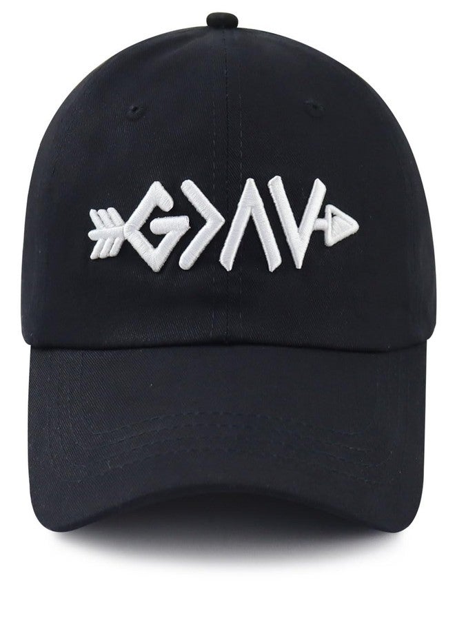 Tallngtha Christian Gifts for Men Women, God is Greater Than The Highs and Lows Baseball Cap, Christmas Birthday Religious Retirement Jesus Hat for Dad Mom Papa Black - Image 1