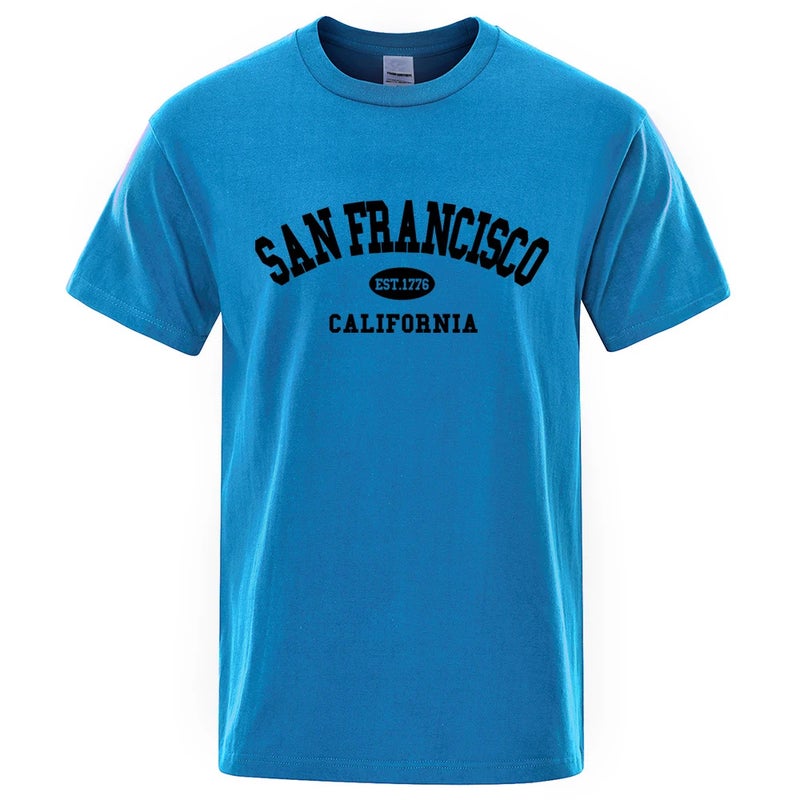 Sanfrancisco Est.1776 California Letter Men'S Fashion Top Summer T-Shirt - Image 1
