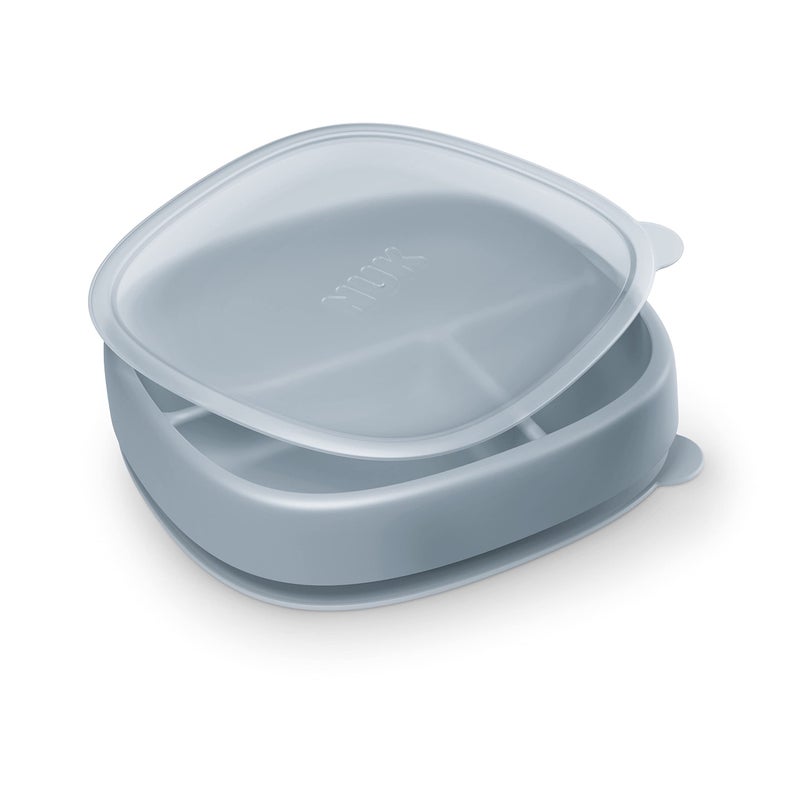 NUK for Nature Suction Plate and Lid, Leak-Proof Lid, Microwave, Freezer, & Top Rack Dishwasher Safe, BPA & Latex-Free, Pack of 1 - Image 1