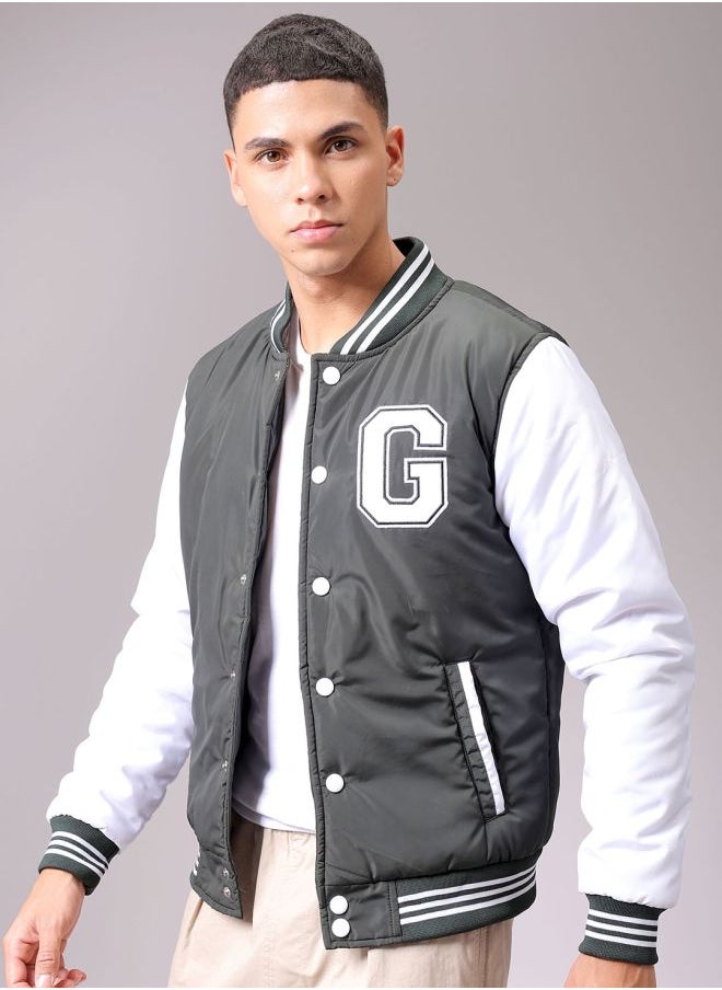 The Indian Garage Co Men Slim Fit Colourblocked Puffer Jackets  - Image 3
