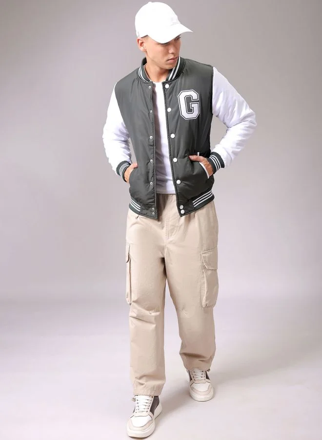 شركة المرآب الهندية Men Slim Fit Colourblocked Puffer Jackets