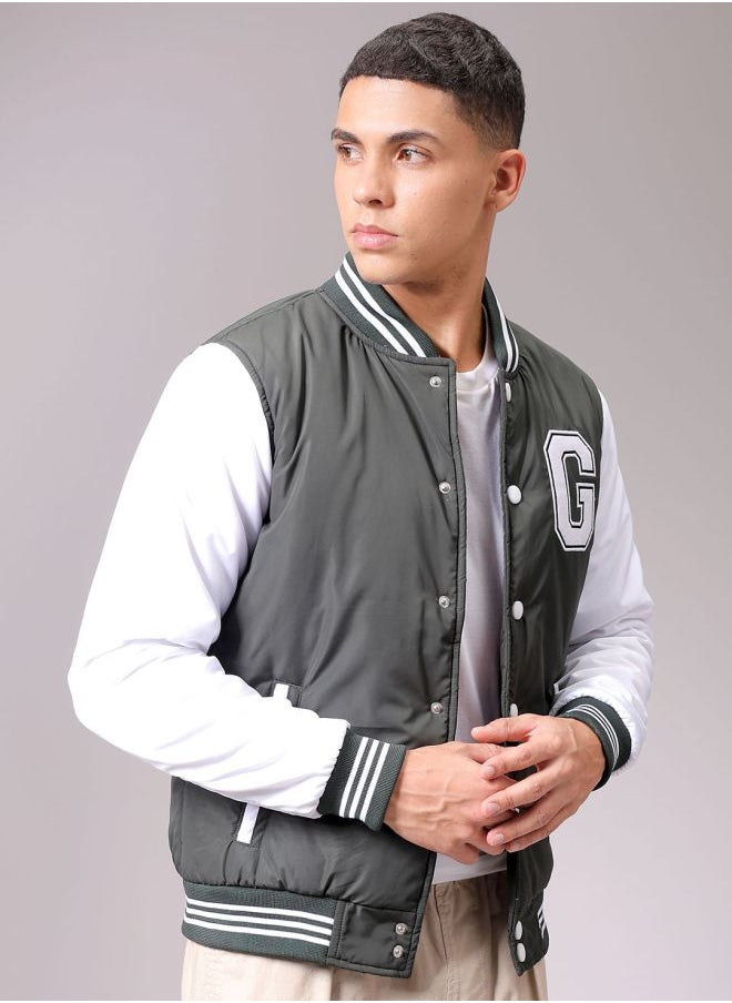 The Indian Garage Co Men Slim Fit Colourblocked Puffer Jackets  - Image 4