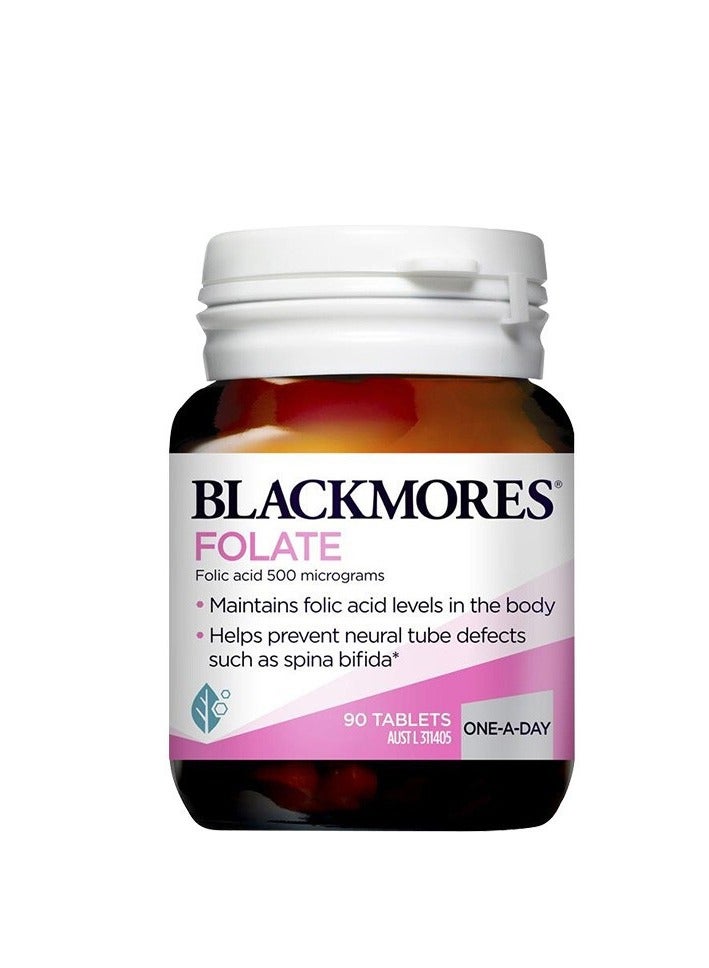 بلاك مورز حمض الفوليك 500 ميكروجرام 90 قرص - Image 1