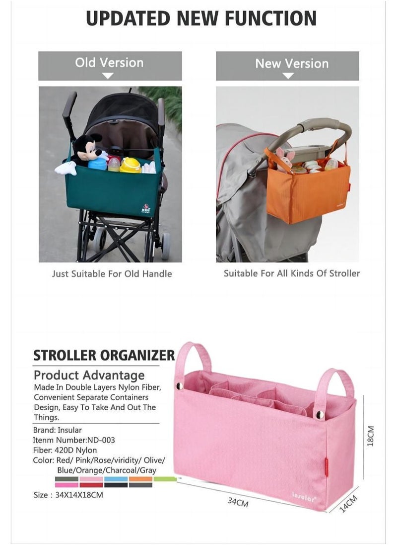 insular - Pink Portable Stroller Storage Bag - Image 1