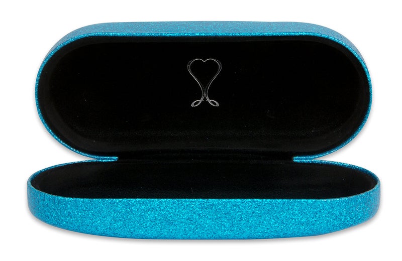 SPUNKYsoul Mermaid Blue Small Premium Fashion Women's Hard Eyeglasses Case By Spunky Soul | Bonus Cleaning Cloth - Image 3