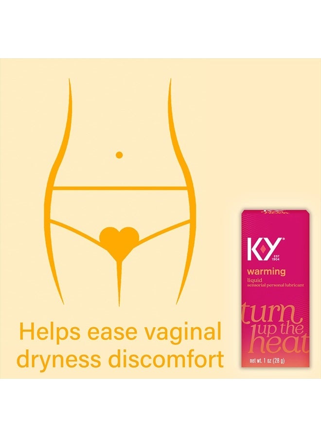 K-Y زيت تدفئة سائل، مزلق شخصي حسي، تركيبة قائمة على الجلسرين، آمن للاستخدام مع الواقيات الذكرية اللاتكس، للرجال والنساء والأزواج، 1 أونصة سائلة - Image 5