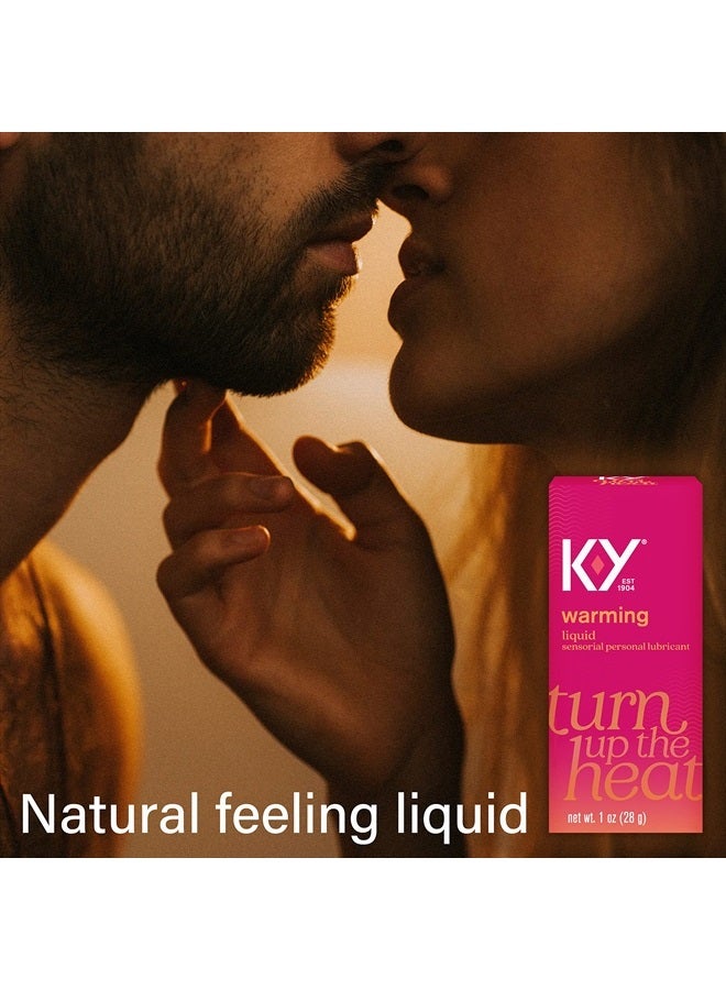 K-Y زيت تدفئة سائل، مزلق شخصي حسي، تركيبة قائمة على الجلسرين، آمن للاستخدام مع الواقيات الذكرية اللاتكس، للرجال والنساء والأزواج، 1 أونصة سائلة - Image 4