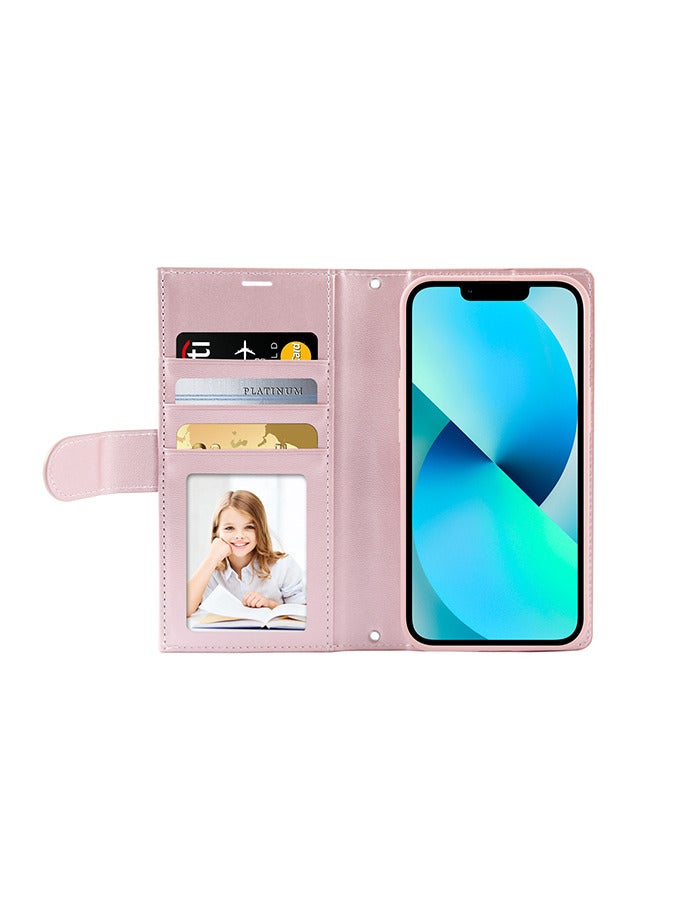 For iPhone 16 Pro Max Case with RFID Blocking PU Leather Flip Cover Wrist Strap Zipper Credit Card Slots - Image 2