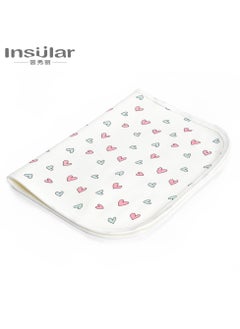 زد 30×45cm Baby Waterproof Bed Pad with 100% Cotton Surface for Kids, Toddlers, Adults, Reusable and Washable Incontinence Underpads Mat for Pack n Play and Crib, Loving Heart  - Image 1