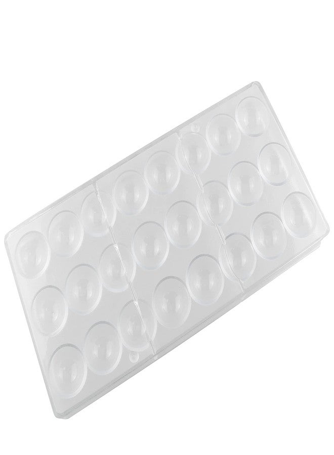 JCBIZ Chocolate Mold 24-Grid Semi-Sphere Shapes Clear Acrylic Chocolate Maker DIY Candy Mould - Image 1