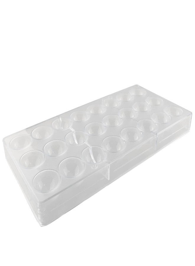 JCBIZ Chocolate Mold 24-Grid Semi-Sphere Shapes Clear Acrylic Chocolate Maker DIY Candy Mould - Image 4