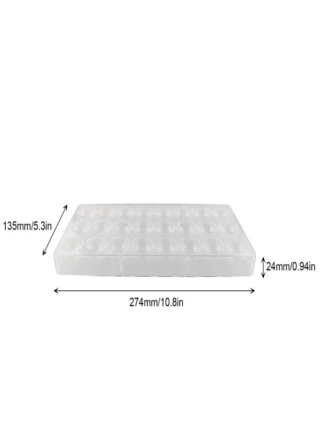 JCBIZ Chocolate Mold 24-Grid Semi-Sphere Shapes Clear Acrylic Chocolate Maker DIY Candy Mould - Image 5