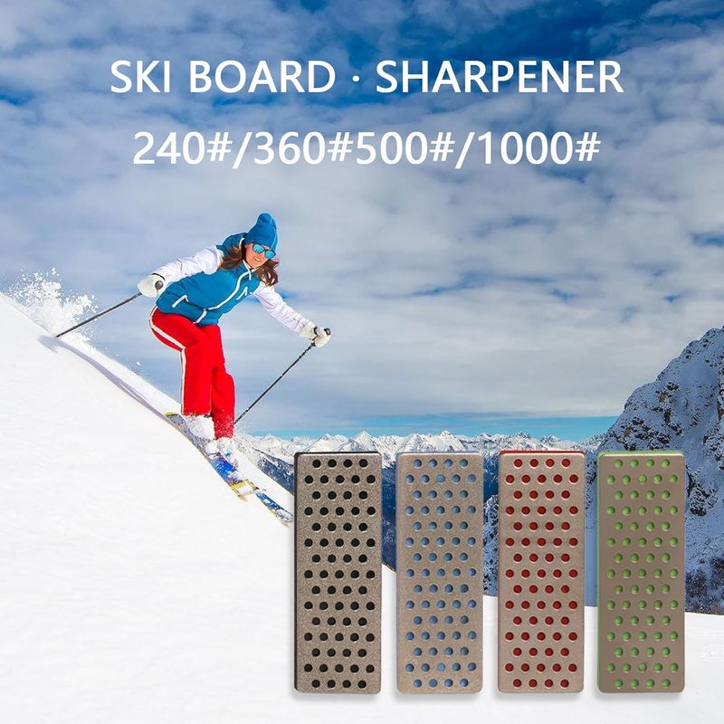 4 Pack Ski Snowboard Diamonds Stone Ski Edges Files Sharpener Tool To Outdoor Snowboard Ski Board Repair Ski Tuning Tool - Image 2