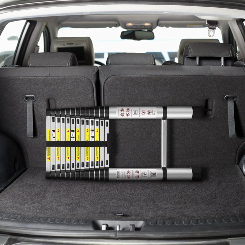 HQJUN (15Ft/4.5M) Telescoping Ladders，EN131Standards Multi-Purpose Folding Aluminum Extension Ladder - Image 3