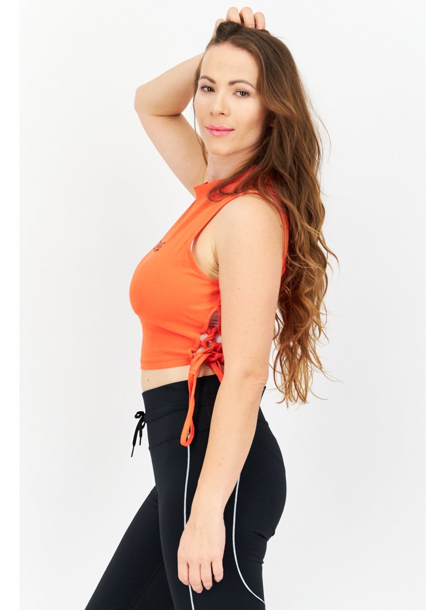 Women Crew Neck Sleeveless Graphic Print Tank Top, Orange - pzsku/Z24D61ED4D4E069B7F492Z/45/_/1737641665/dc31fcaa-dd8f-419e-8db4-988c331284cf