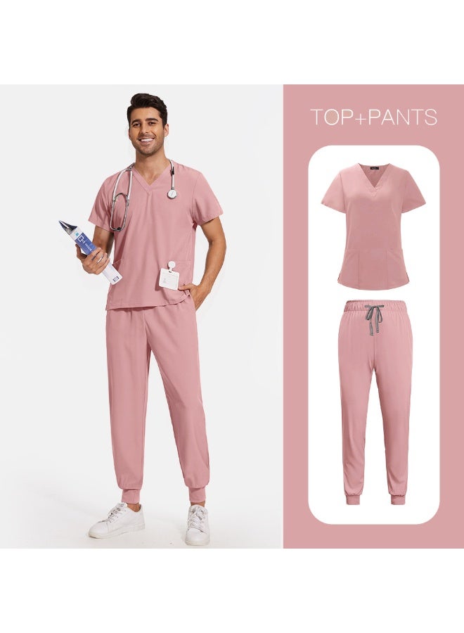 NIBEMINENT Surgery Uniforms Unisex Clinical Clothing Top And Pant Doctor Nurse Uniforms Oral Dental Workwear Medical Scrubs Sets - Image 1