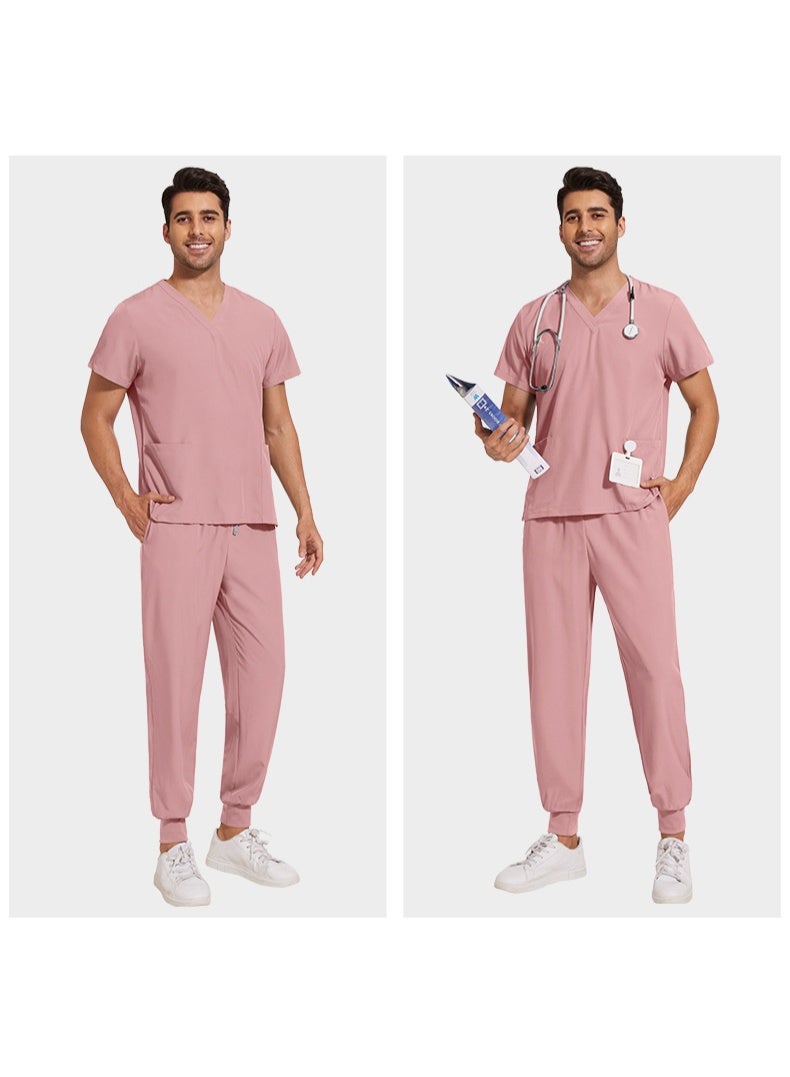 NIBEMINENT Surgery Uniforms Unisex Clinical Clothing Top And Pant Doctor Nurse Uniforms Oral Dental Workwear Medical Scrubs Sets - Image 2